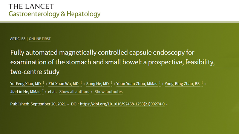 The First Study of OMOM Fully Automated Robotic Capsule Published